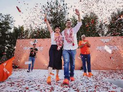 Máynez acompañó a Jessica Ortega, candidata a gobernadora por ese Estado. ESPECIAL