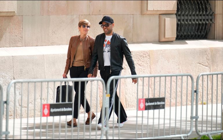 Dani Alves, el exjugador de fútbol, ha asistido por segunda vez a la Audiencia de Barcelona, tras ser liberado bajo fianza el 25 de marzo. EFE/ A. García.