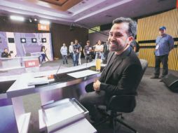 El aspirante por MC hizo las pruebas para su participación en el ejercicio de hoy, donde se le escuchó la voz débil. ESPECIAL