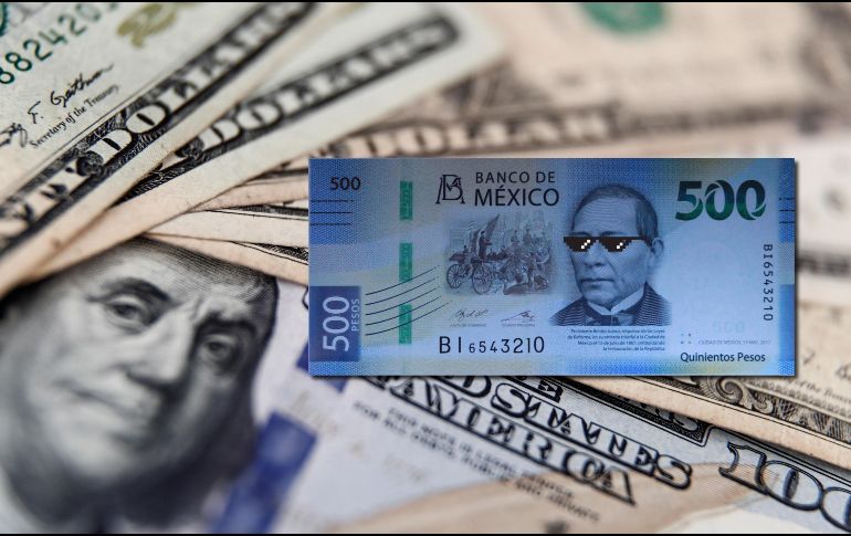 Hasta las 11:00 horas de este lunes, la divisa mexicana se vendía en 16.33 pesos por dólar al mayoreo. EFE / ARCHIVO