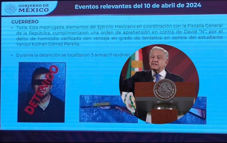 De acuerdo con la información que presentó en la conferencia, elementos del Ejército mexicano y la FGR cumplieron la orden de aprehensión. SUN / P. VILLA / ARCHIVO