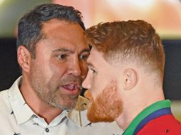 Óscar de la Hoya y Saúl Hernández se han acusado de deslealtad. AFP/E. Miller