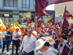 Los ánimos se encendieron entre los simpatizantes de Morena y MC. EL INFORMADOR/ J. Díaz