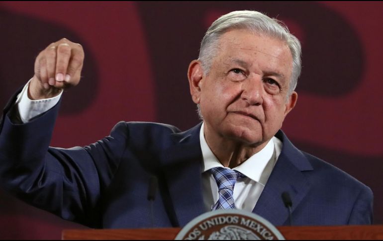 El Presidente López Obrador durante su conferencia matutina en Palacio Nacional de Ciudad de México. EFE/Mario Guzmán