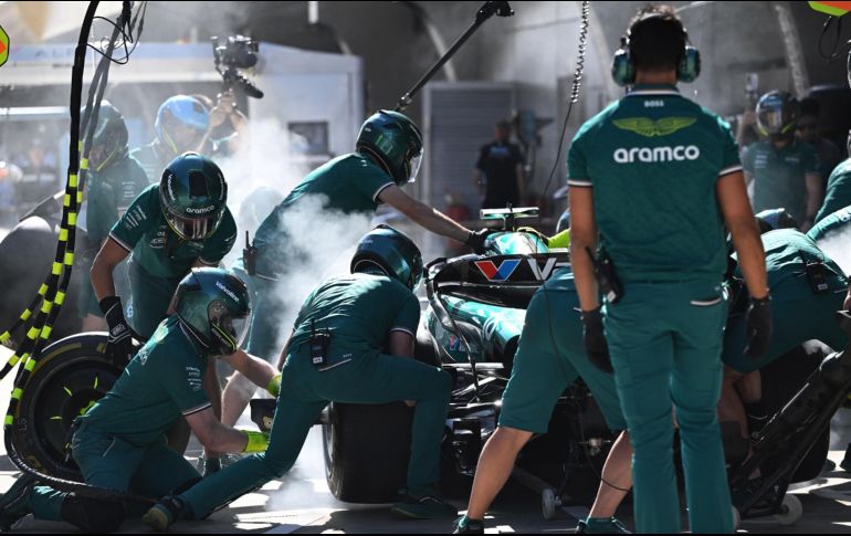 Lance Stroll, de Aston Martin, recorrió el Circuito Internacional de Shanghái en 1:36.302. AFP/G. Baker