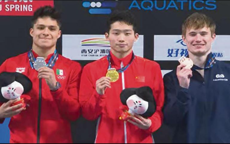 Las dos medallas de plata obtenidas en la Copa del Mundo de Xi’an, China, consolidan la preparación de Olvera para los Juegos Olímpicos de París. ESPECIAL