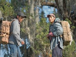 Manuel Cruz Vivas y Vladimir Rivera Mata, en una escena de la cinta “Correr para vivir”. CORTESÍA