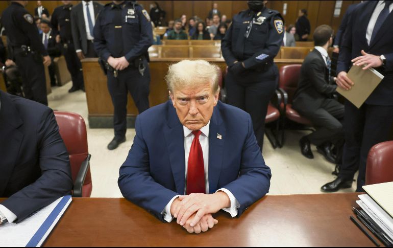 El ex presidente estuvo presente ayer en la Corte de Nueva York. EFE