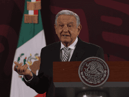 López Obrador en su conferencia matutina del 24 de abril. SUN/Carlos Mejía