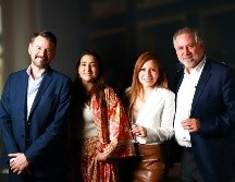 Cesar Dorantes, Jenny Camarena, Karla Delgadillo y Randy McCann. TEQUILA EL TESORO/ Cortesía