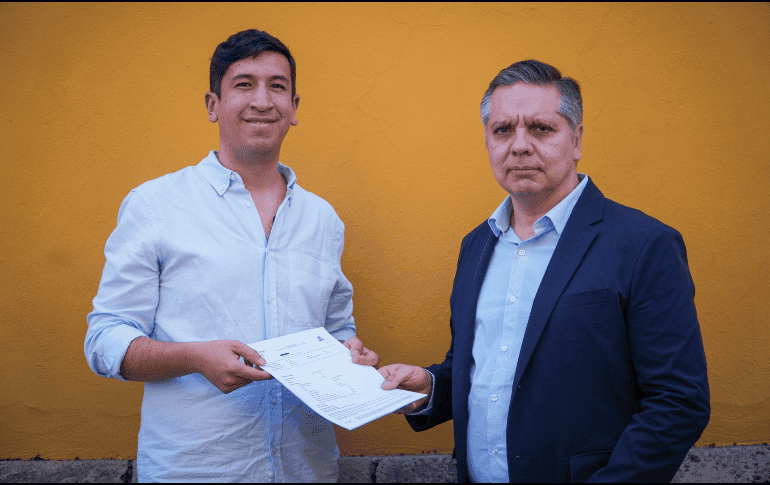 Pedro Kumamoto junto a Eduardo Bohórquez, Director Ejecutivo de Transparencia Mexicana. ESPECIAL