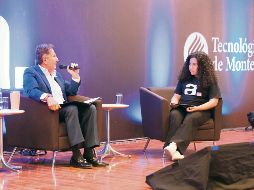 El candidato emecista durante su participación en el evento. ESPECIAL