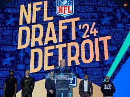 El comisionado de la NFL, Roger Goodell, en el inicio de la primera ronda del draft. AP/P. Sancya