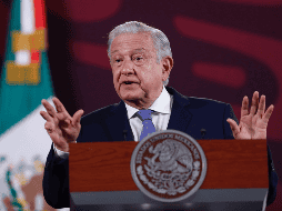 El Presidente López Obrador durante su conferencia matutina del día de hoy, viernes 26 de abril. EFE/ Sáshenka Gutierrez