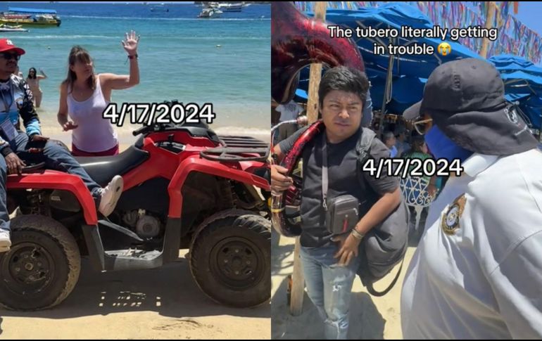 Una turista, posiblemente extranjera, se aproximó a los inspectores en la playa El Médano para expresar su descontento. ESPECIAL.