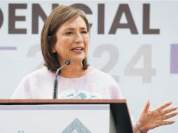 Xóchitl Gálvez Ruiz se mostró conforme con el diseño del foro de los Estudios Churubusco. ESPECIAL