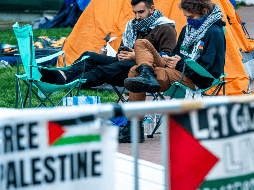 Universidades estadounidenses han llevado a cabo protestas estudiantiles en contra de la guerra en Gaza. EFE/S. THEW