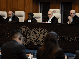 La Corte Internacional en La Haya, Holanda, el 30 de abril de 2024, por un caso presentado por Mexico contra Ecuador.AP/Peter Dejong)