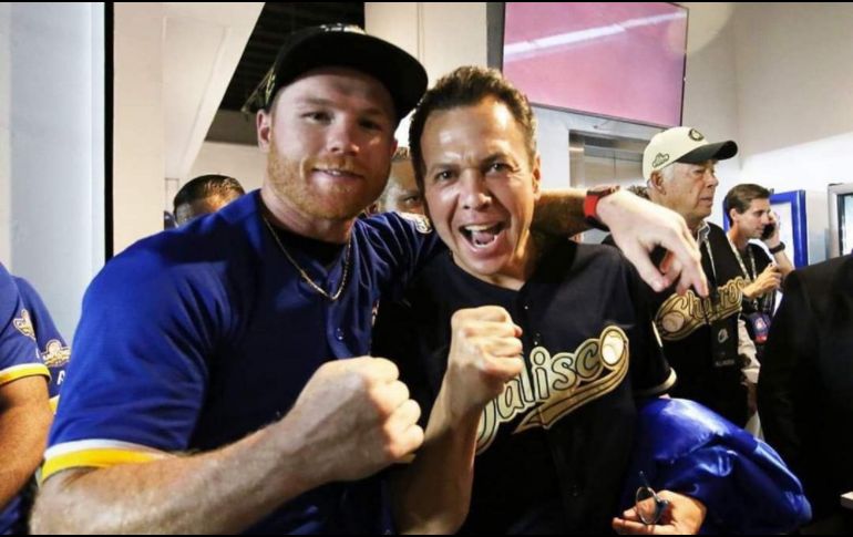 Lemus publicó una foto en la que aparece junto al Canelo Álvarez, para desearle suerte en su pelea de hoy. X/PabloLemusN