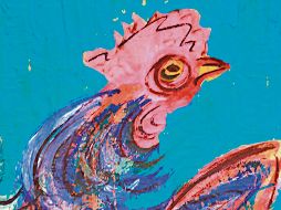 Obra de “Chucho” Reyes, la cual se caracteriza por el inconfundible uso del color, donde resaltan los tonos rosas, azules, rojos y amarillos. CORTESÍA