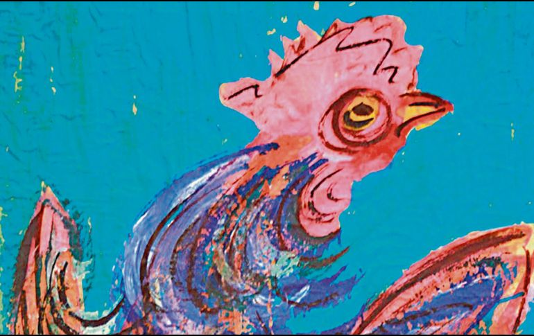 Obra de “Chucho” Reyes, la cual se caracteriza por el inconfundible uso del color, donde resaltan los tonos rosas, azules, rojos y amarillos. CORTESÍA