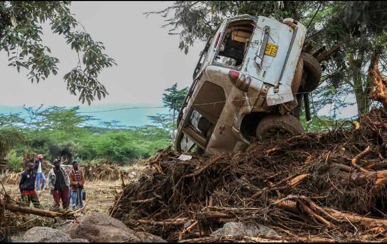 El número de personas desplazadas ascendió a 212 mil 630, mientras cerca de 223 mil 200 se han visto afectadas en todo el país por el fenómeno. EFE/D. IRUNGU