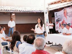 La candidata señaló que buscará reforzar apoyos para el municipio en caso de ganar la elección. ESPECIAL