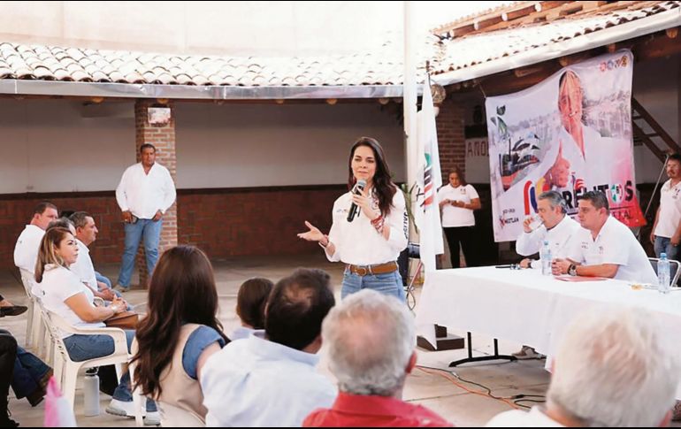La candidata señaló que buscará reforzar apoyos para el municipio en caso de ganar la elección. ESPECIAL