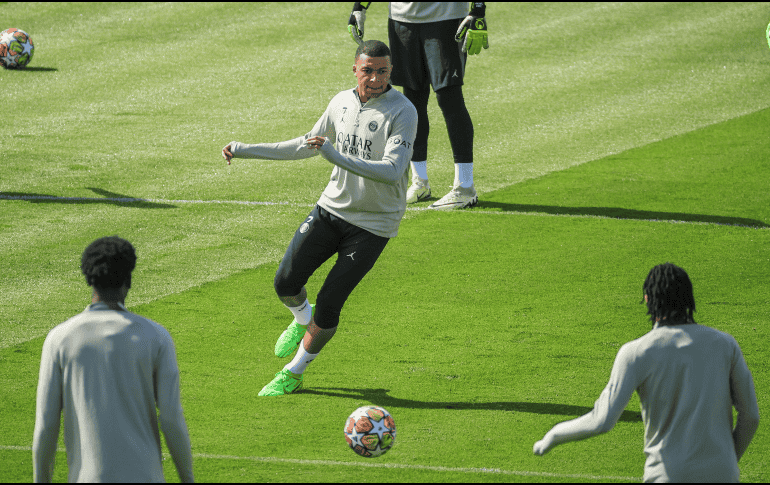 Kylian Mbappé jugará su último partido de Champions como jugador del PSG siendo local. EFE/EPA/C. Petit