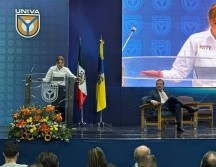 Ante la comunidad estudiantil, autoridades universitarias y representantes del sector privado,  la candidata señaló que, será estratégico fortalecer los cuerpos de seguridad, los cuales deben estar debidamente capacitados. ESPECIAL.