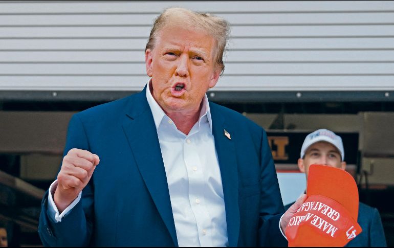 Donald Trump regresó a su discurso en contra de los cárteles mexicanos para obtener las simpatías de los votantes de cara a la elección presidencial que se llevará a cabo en noviembre en EU. AFP