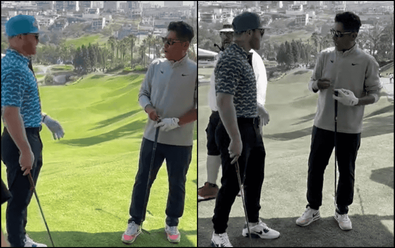 Video de Canelo Álvarez y Jorge Campos en torneo de golf. ESPECIAL/aztecadeportes