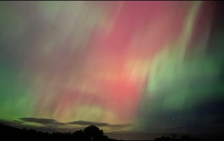 El fenómeno de la aurora pudo verse en México. EFE