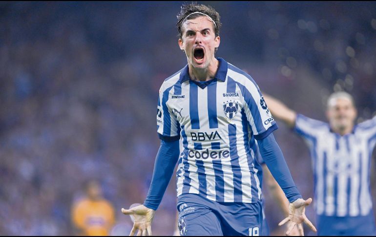 Jordi Cortizo marcó el gol con el que Rayados cortó una racha de cuatro eliminaciones a manos de Tigres. IMAGO7