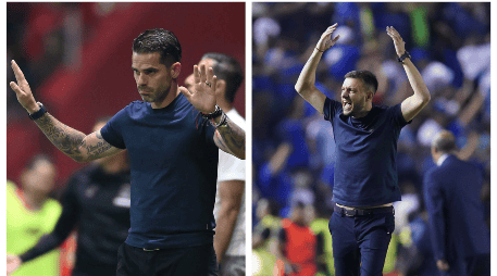 Gago y Anselmi, argentinos los dos, están a dos partidos de enfrentarse en la final como entrenadores debutantes en la Liga MX. IMAGO7 / Etzel Espinoza / Rafael Vadillo