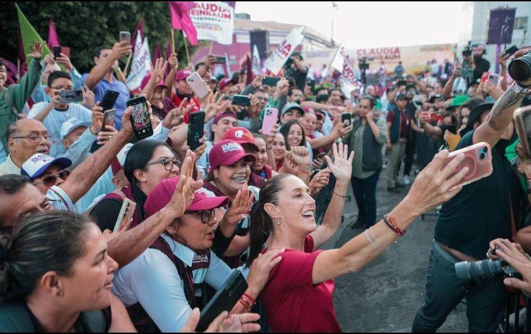 En ambos eventos la candidata de la coalición “Sigamos Haciendo Historia” será acompañada por la candidata al Gobierno del Estado, Claudia Delgadillo. ESPECIAL.