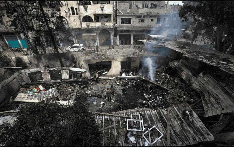 El 70% de periodistas fallecidos el año pasado cubrían la guerra en Gaza. EFE/EPA/MOHAMMED SABER