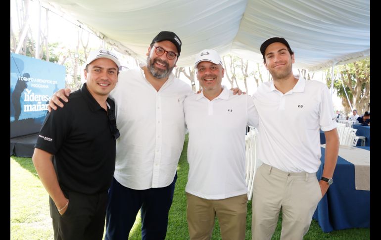 Oscar Cervantes, Ricardo Luna, Eduardo Villalobos y Lucas Gardeazabal. GENTE BIEN JALISCO/ Sergio Garibay