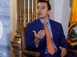 El presidente de Ecuador, Daniel Noboa, se mostró abierto a arreglar las diferencias con México si respeta la no intervención. EFE / C. Moya