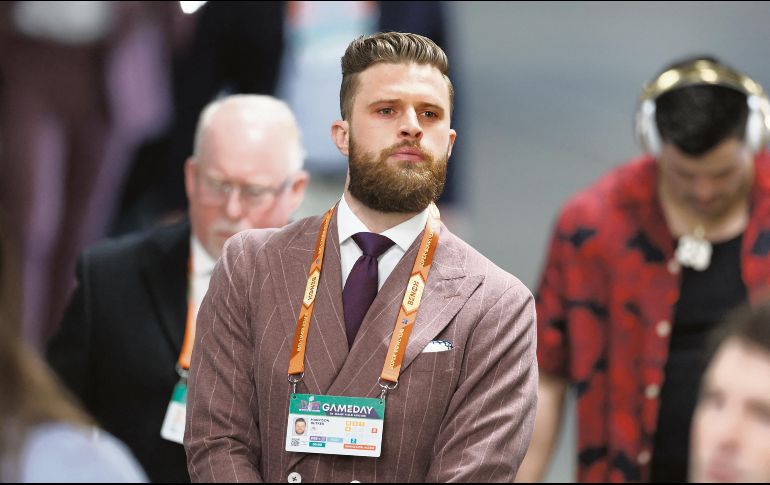 Harrison Butker es señalado por el discurso que pronunció como invitado en la ceremonia de graduación del Benedictine College. AFP/T. Nwachukwu