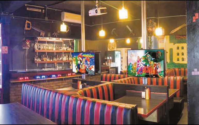 Level Up Game Bar, en la Ciudad de México. Un lugar para pasar la tarde jugando, bebiendo y botaneando. CORTESÍA
