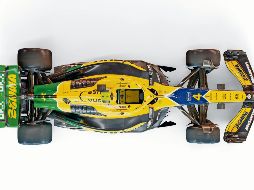 El automóvil usará los colores de la bandera de Brasil, mismos que llevaba Senna en su casco. ESPECIAL