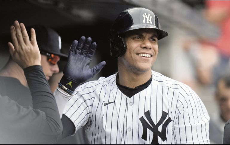 Juan Soto conectó un par de cuadrangulares ayer ante los Marineros. AP/F. Franklin