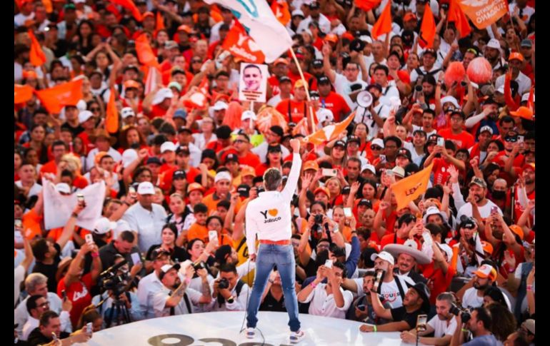 Lemus afirmó que reunió a 60 mil asistentes en la explanada del Hospicio Cabañas. EL INFORMADOR/A. NAVARRO