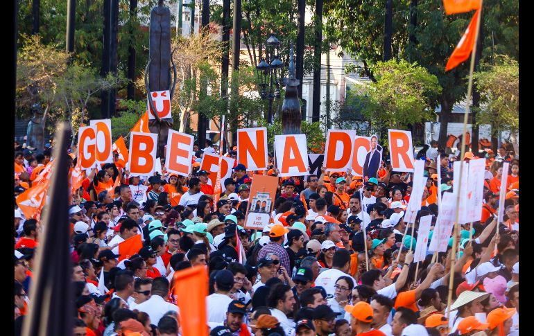 Lemus afirmó que reunió a 60 mil asistentes en la explanada del Hospicio Cabañas. EL INFORMADOR/A. NAVARRO