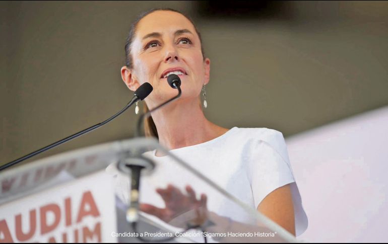 La aspirante presidencial de Morena señaló que el próximo domingo triunfará el pueblo de México. ESPECIAL