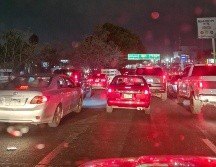 La lluvia de este 28 de mayo, provocó tráfico pesado en diferentes puntos del Área Metropolitana de Guadalajara. ESPECIAL/X