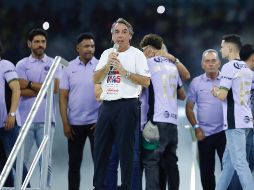 Antes de que se cierre por la remodelación de cara al Mundial de 2026, el estadio Azteca albergó la celebración del bicampeonato de las Águilas. EFE/S. Gutiérrez