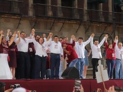 Carlos Lomelí Bolaños estuvo presente en el evento de cierre de campaña de Claudia Sheinbaum Pardo. CORTESÍA.