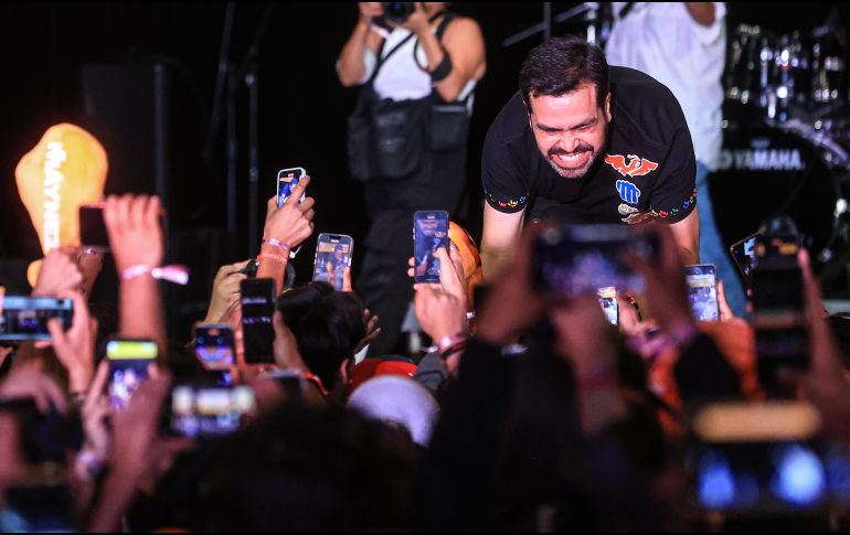Jorge Álvarez Máynez candidato presidencial por Movimiento Ciudadano durante el cierre de campaña en el denominado 